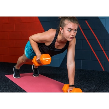 ZESTAW HANTLE HANTELKI NA STOJAKU NEOPRENOWE CIĘŻARKI 7KG